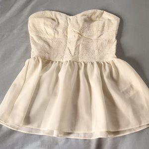 H&M strapless peplum top